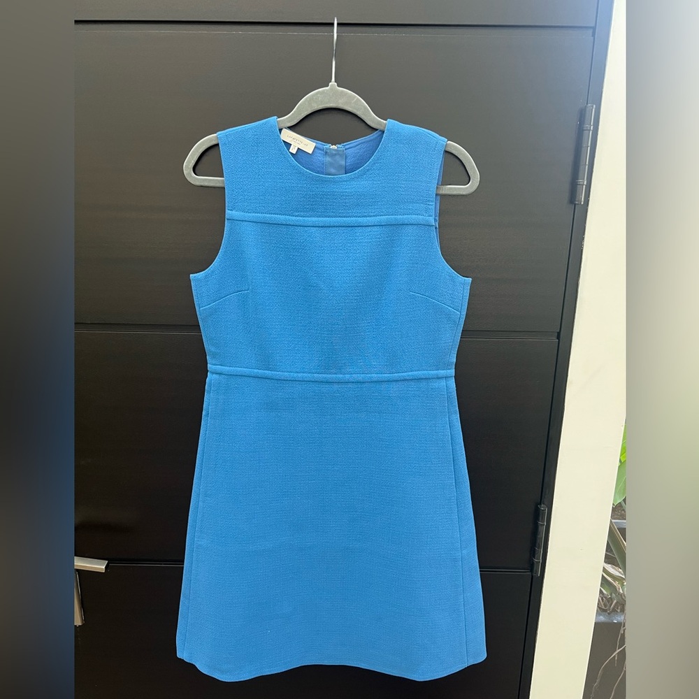 Lafayette 148 Blue Sleeveless Dress - Picture 9 of 16